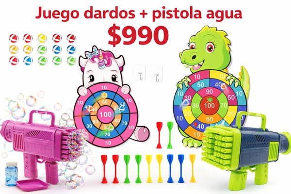 Pistola Burbujas con sonidos + set dardos